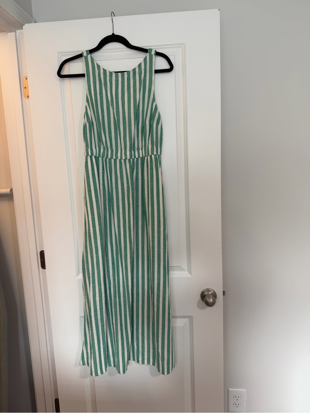 Universal Thread Green and White Striped Midi Dress